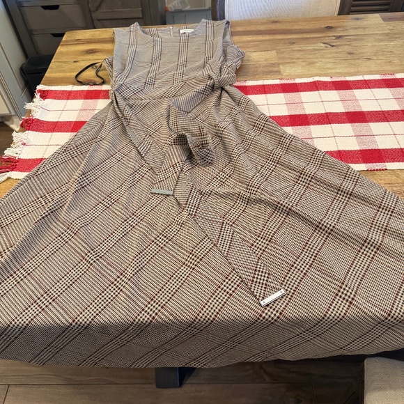 Calvin Klein Dresses & Skirts - Calvin Klein Midi A-Line Ponte Dress with Tie Belt